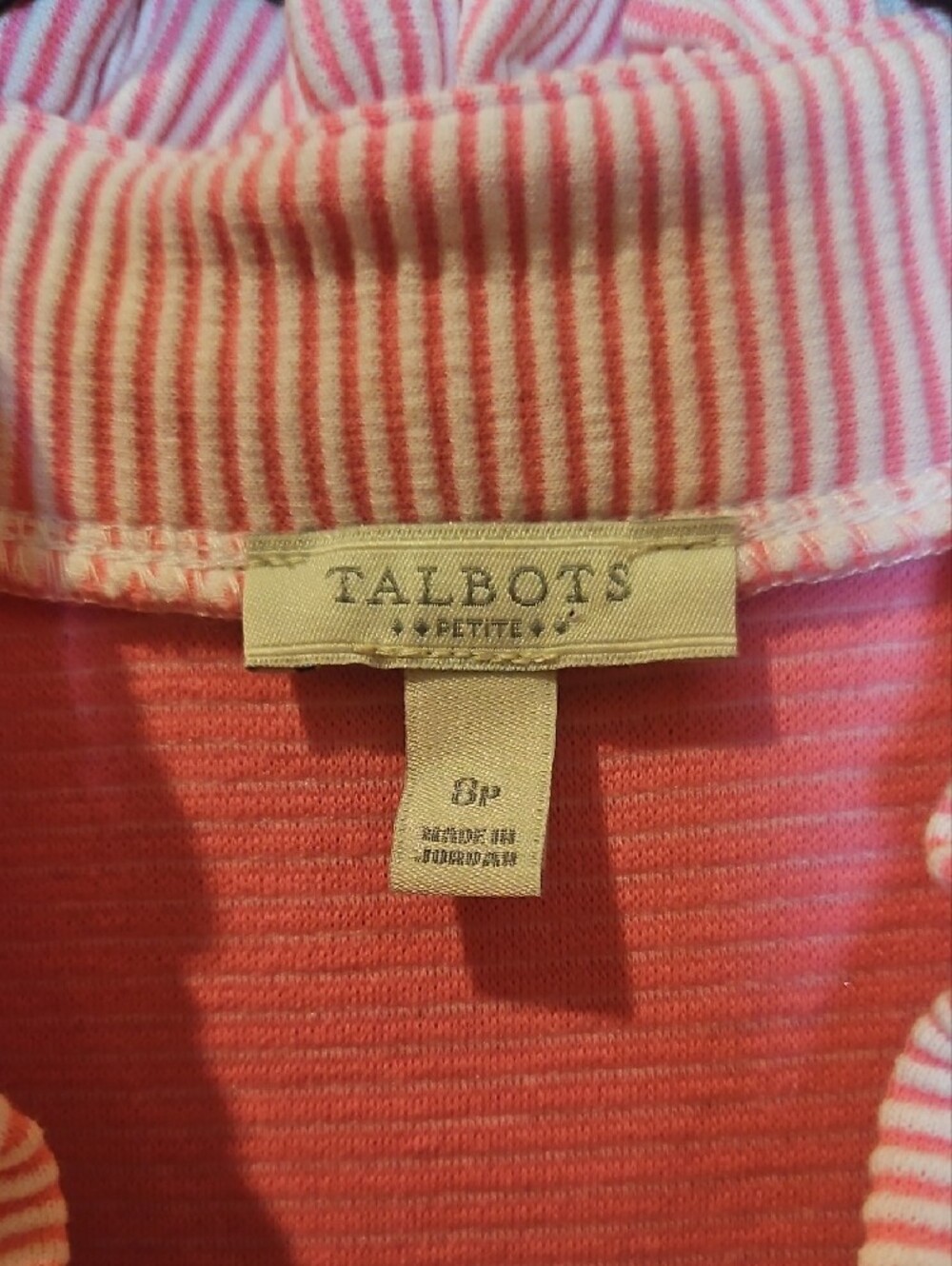 Talbots Pink Ruffle V-Neck Sheath Dress - Picture 3 of 5